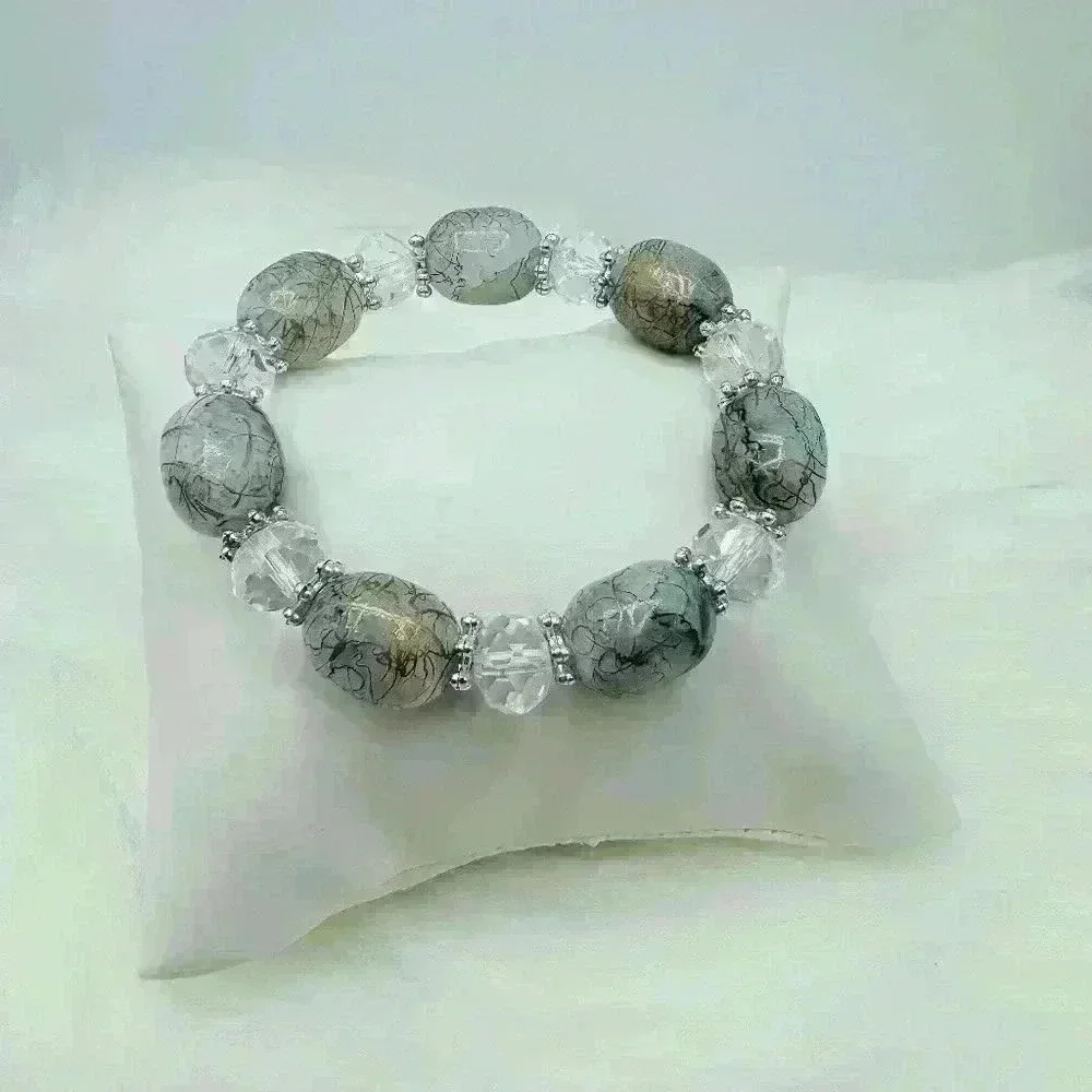 Ash Barrel Design Beaded Bracelet